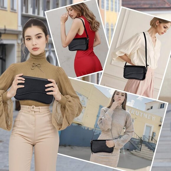 Chic 11.4-Inch Black Hobo Bag with Adjustable Strap - Perfect for Everyday Use - Picture 7 of 7